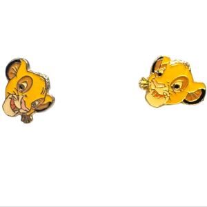Disney x AAi Vintage 1990s Simba Stud Enamel Earrings